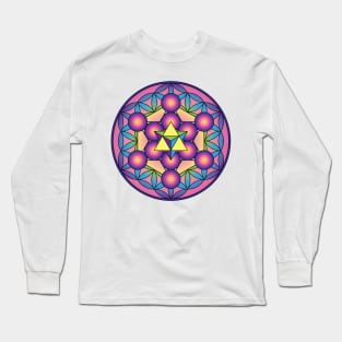 Merkaba with Metatron’s Cube Long Sleeve T-Shirt